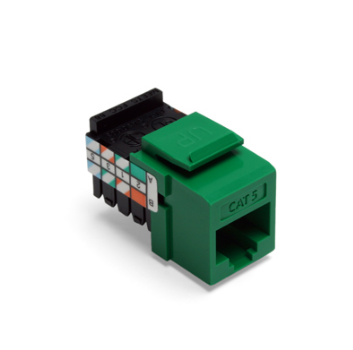 Leviton 41108-RV5 Cat 5 QUICKPORT™ Jack, Green