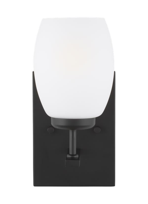 Generation Lighting Catlin 1 light midnight black bath vanity wall light