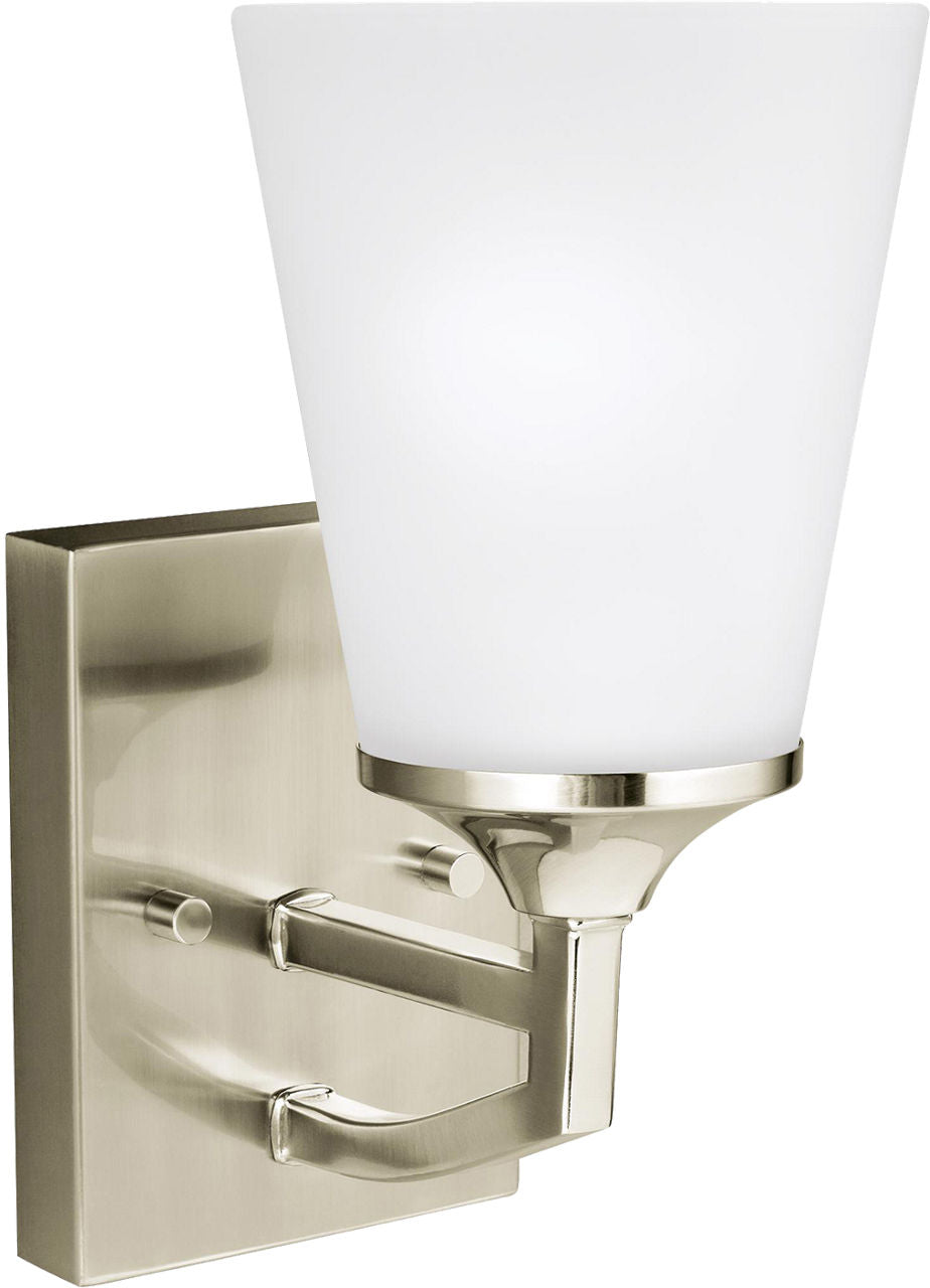 Generation Lighting 4124501-962 Hanford 1 Light Brushed Nickel Bath Vanity Wall Light