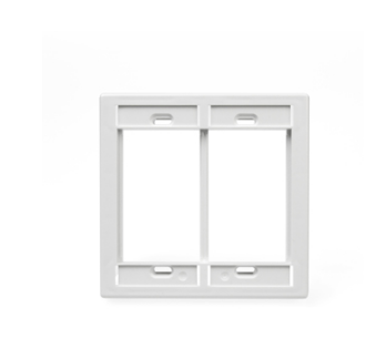 Leviton 41290-DMW Dual-Gang MOS Wallplate, White
