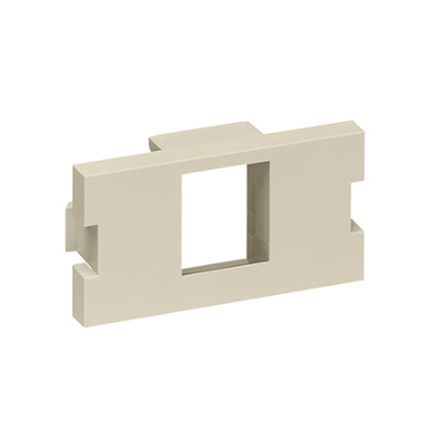Leviton 41291-1MI 1-Port MOS QUICKPORT™ Adapter, 1 Unit High, lvory