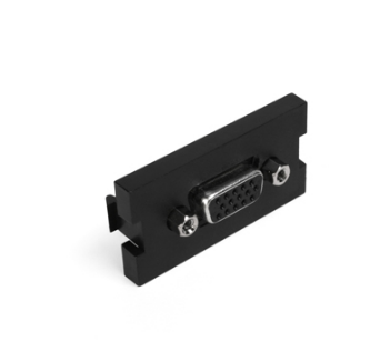 Leviton 41293-HDE VGA HD15 Video Feedthrough MOS Module, Black