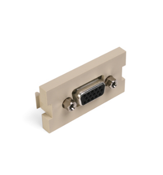 Leviton 41293-HDI VGA HD15 Video Feedthrough MOS Module, lvory