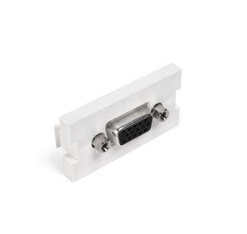 Leviton 41293-HDW VGA HD15 Video Feedthrough MOS Module, White