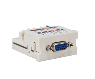 Leviton 41295-VMT VGA 110-termination MOS Monitor Module, Light Almond Finish