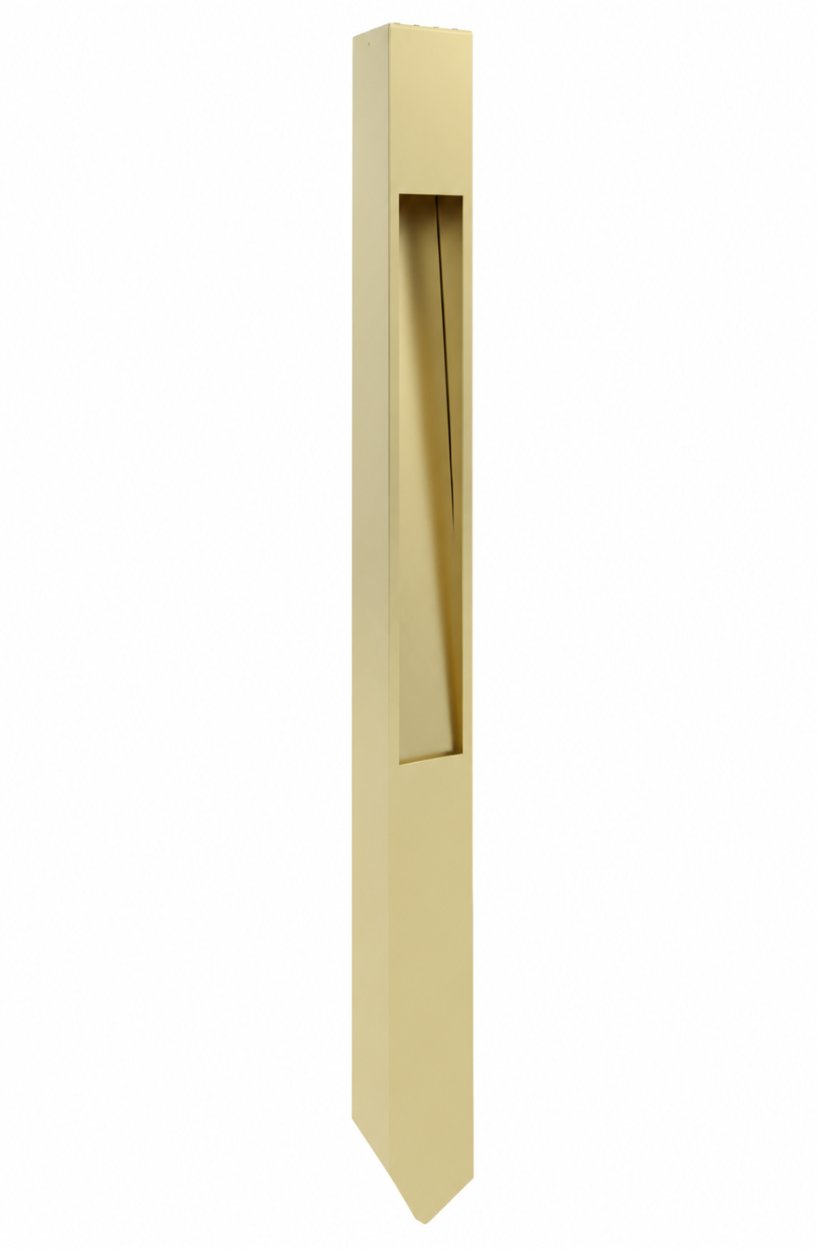 Focus Industries PL2324LEDPBLT 4W Led Panel Aluminum Bollard Angle Cut Path Light - Wattage: 4W - Lumens: 480lm - CCT: 3000K - Finish: Black Texture