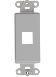Leviton 41641-GY Quickport, Decora Insert, 1-Port, Gray Finish