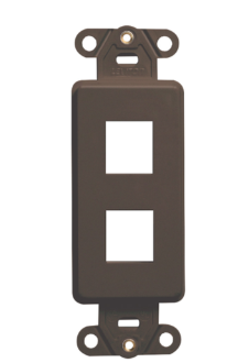 Leviton 41642-B Quickport, Decora Insert, 2-Port, Brown Finish