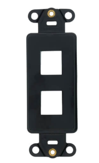 Leviton 41642-E Quickport, Decora Insert, 2-Port, Black Finish