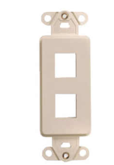 Leviton 41642-I Quickport, Decora Insert, 2-Port, Ivory Finish