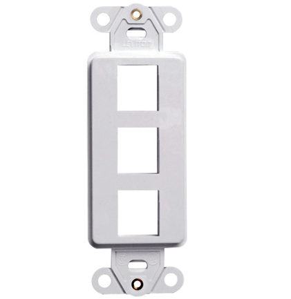 Leviton 41643-GY QUICKPORT™ Decora Insert, 3-Port, Gray
