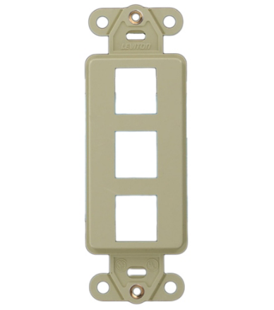 Leviton 41643-I QUICKPORT™ Decora Insert, 3-Port, lvory