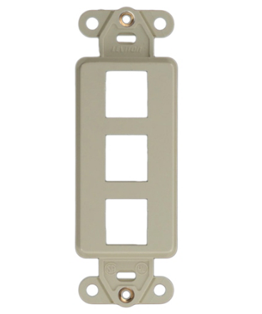 Leviton 41643-T QUICKPORT™ Decora Insert, 3-Port, Light Almond