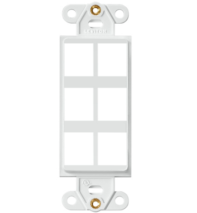 Leviton 41646-W QUICKPORT™ Decora Insert, 6-Port, White