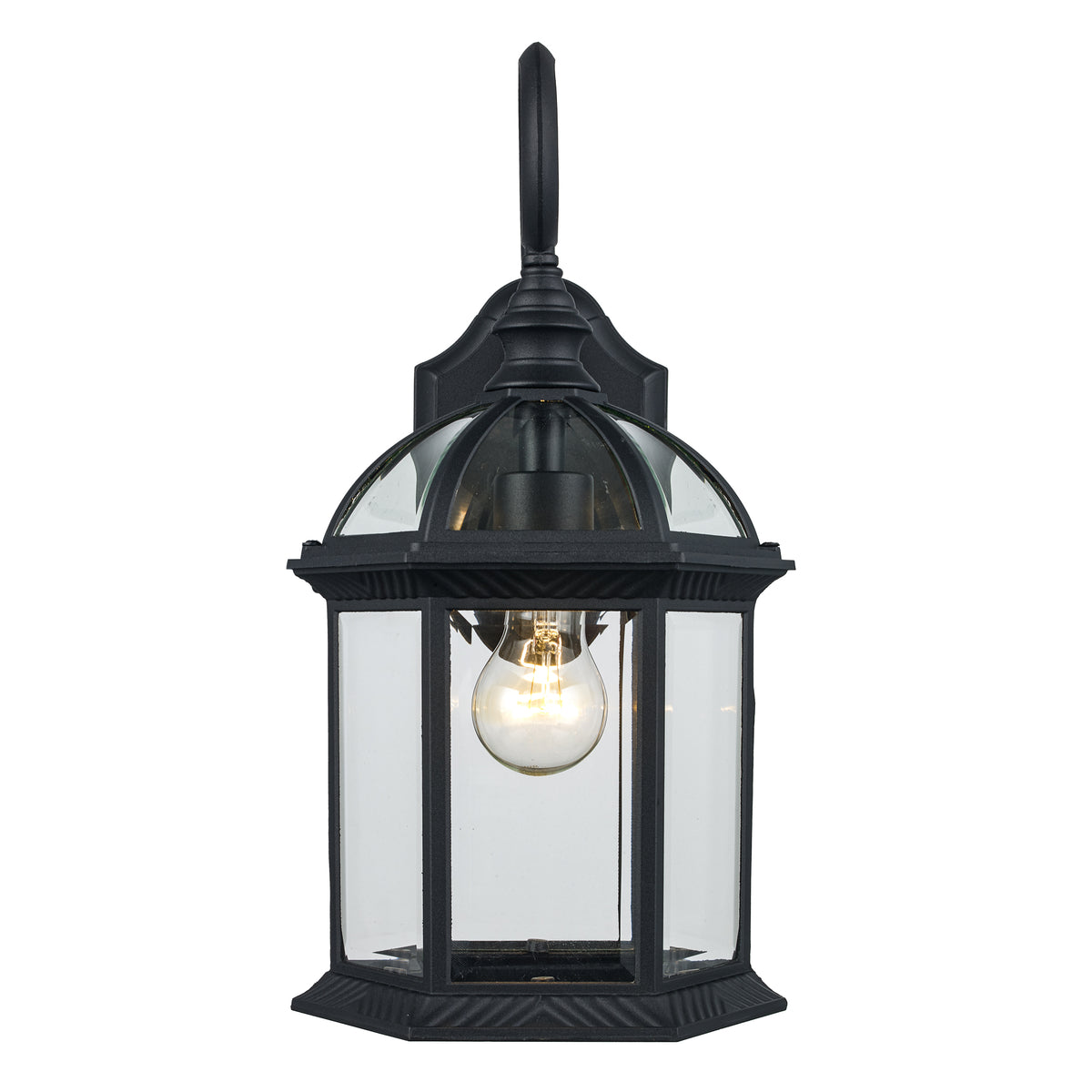 Trans Globe Lighting 4181 BK Wentworth black outdoor wall lantern front view