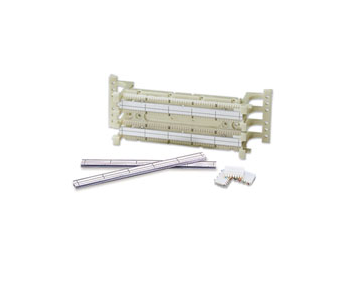 Leviton 41AB2-1F4 Cat 5e 110-style Wall-mount Wiring Block Kit, Includes 100-pair Block w/ Legs, Labels, And (24) C-4 Clips