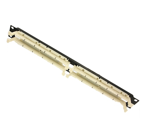 Leviton 41DBR-1F5 Cat 5e 110-style Rack-mount Wiring Block Kit, Includes 100-pair 1RU Panel, Labels, And (20) Cat 5e C-5 Clips