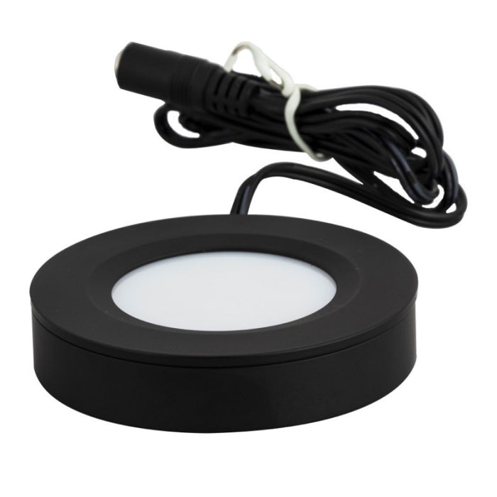 Task Lighting L-PS-FR-3BK-50 LED Puck Light, Black Finish, Wattage 3W, Lumens 180lm, Voltage 12V, Color Temperature 5000K