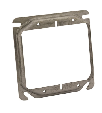Orbit 42050 Switch Box Ring, 4 in L, 4 in W, Square, Sheet Steel, Gray, Galvanized