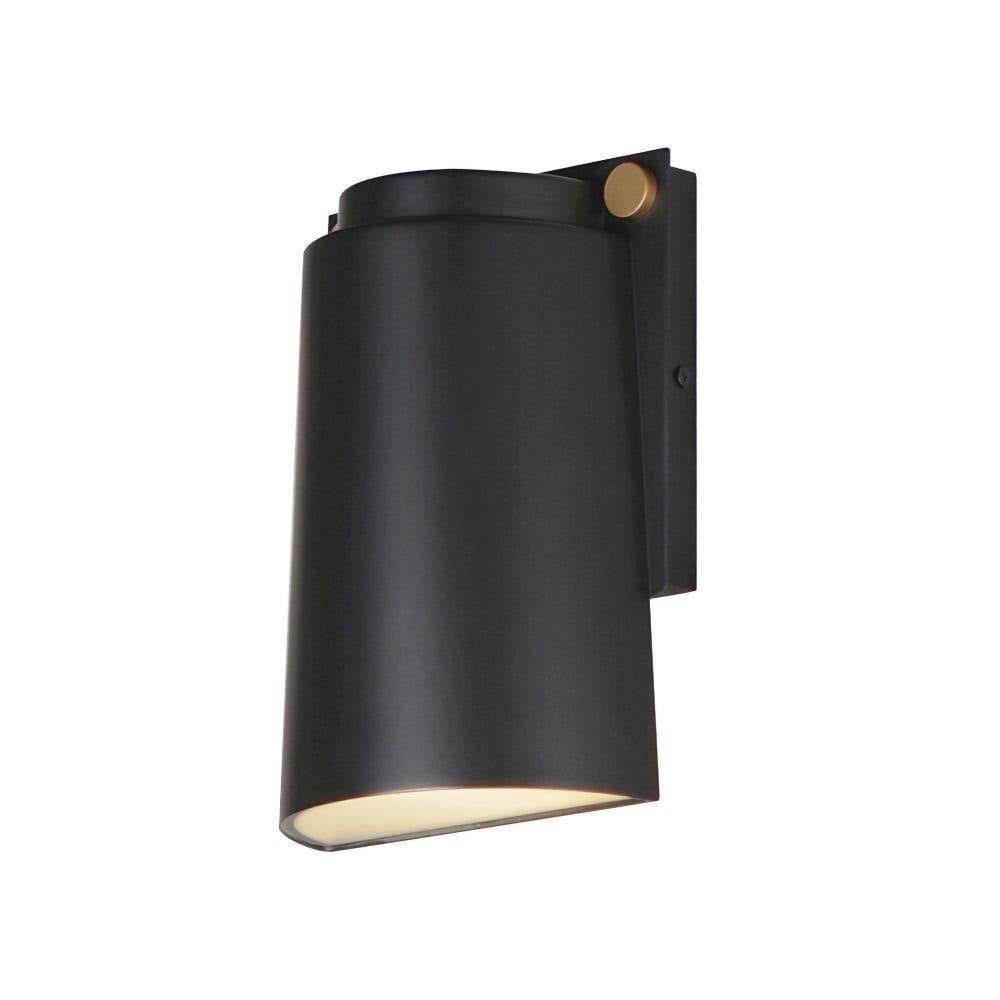 Maxim Lighting 42122BKAB Rivet 1 Light Black and Gold Outdoor Wall Sconce