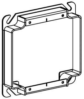 Orbit 42200T 4S Square Two Gang 2" Raised Steel Device Ring Tile
