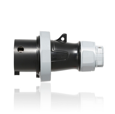 Leviton 430P5WLEV 30 Amp, 600 Volt 3-Phase, 3P, 4W, LEV Series North American-Rated IEC 60309-1 & 60309-2 Pin & Sleeve Plug, Industrial Grade, IP66/IP67/IP68/IP69K, Watertight - Black