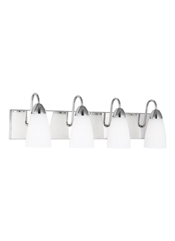 Generation Lighting Seville 4 light chrome bath vanity wall light