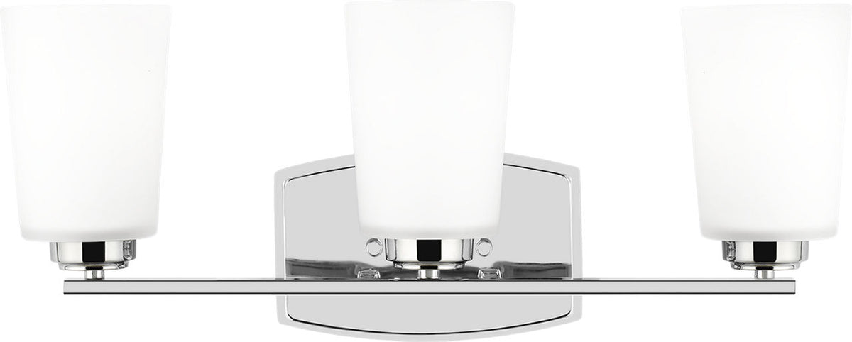 Generation Lighting Franport 3 light chrome bath vanity wall light