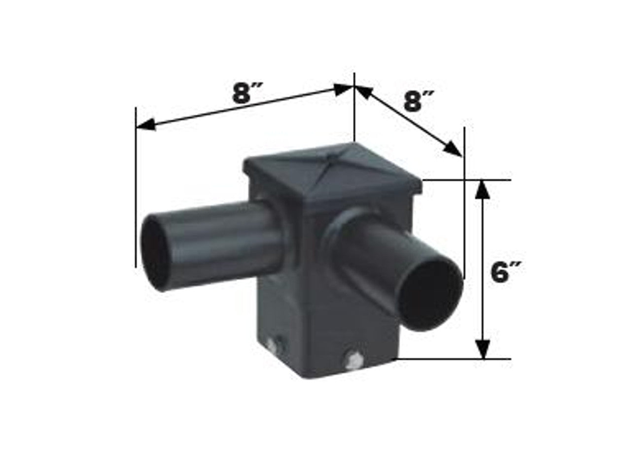 Maxlite S4HT290BZ 4" Horizontal Square Pole Fitter, Tenon 2 at 90 Degrees, Bronze Finish