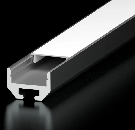 Diode LED DI-CPCHB-SQ-NL-96W 96" Square Channel Bundle of LED Tape Lighting White Finish, No Lens, Open Closed End Caps, Mounting Clips