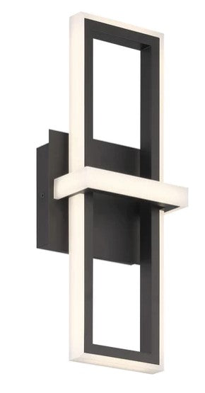 Eurofase Lighting 45725-012 Bordo LED 1 Light 6 inch Bath Vanity Wall Light Black Finish