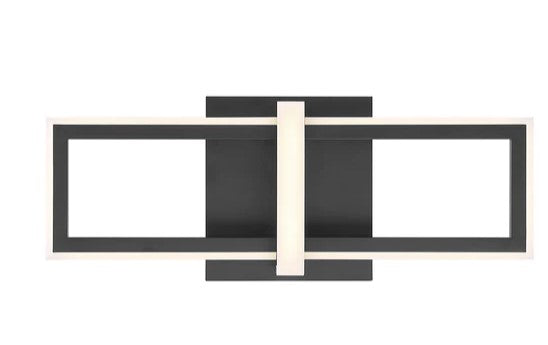 Eurofase Lighting 45725-012 Bordo LED 1 Light 6 inch Bath Vanity Wall Light Black Finish