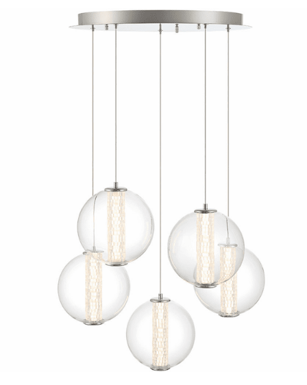 Eurofase Lighting 45737-015 Atomo 25.75 inch Contemporary Mini Multi LED Pendant Ceiling Light, Chrome Finish