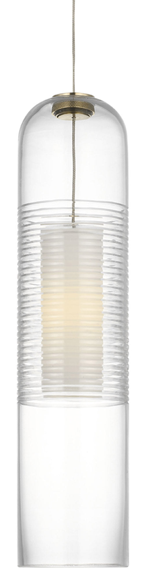Visual Comfort Architectural SLPD771FJHABCG 14.6” Leano Freejack Pendant, Wattage 4W, Color Temperature 2700K, Hand Rubbed Antique Brass Finish