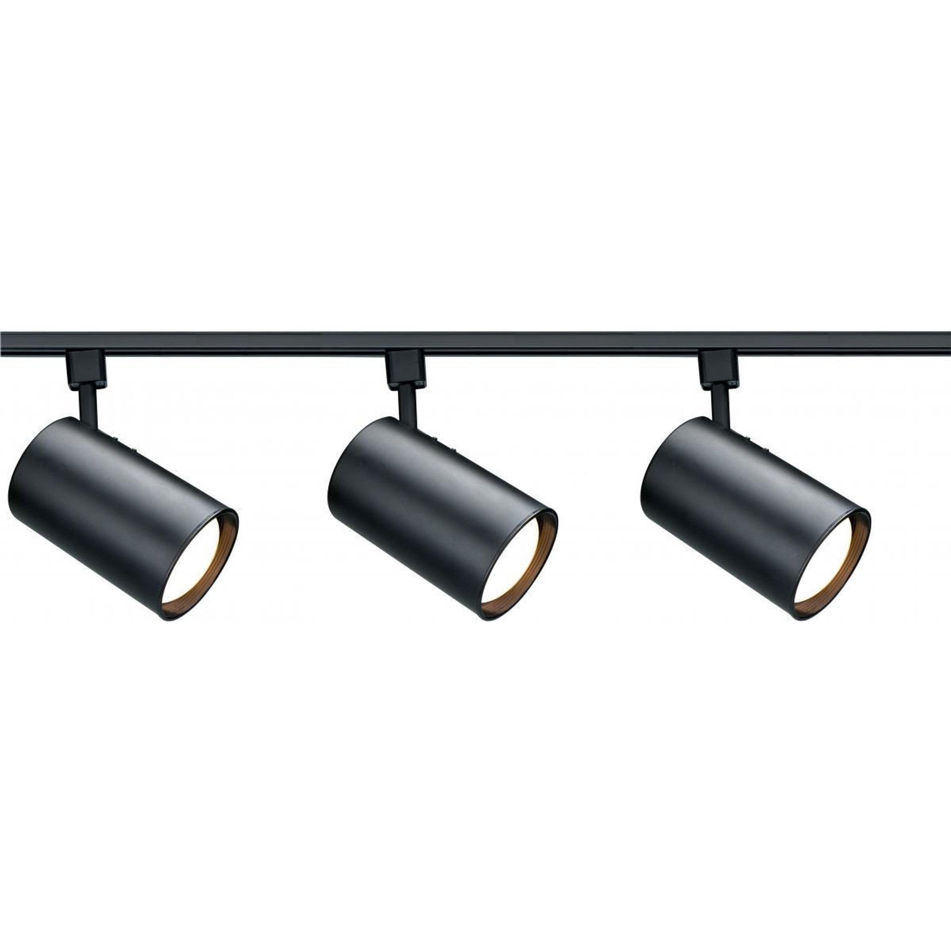 Nuvo TK319 4 Foot 3-Light Track Light Kit, R30, Straight Cylinder, Black