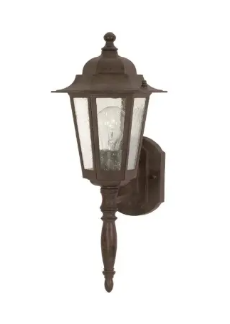 Nuvo 60-3471 Cornerstone LED Wall Lantern w/ Clear Seed Glass, Wattage 60W, 1 Light, Old Bronze