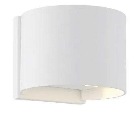 Nuvo 62-1465 LED Round Wall Sconce, Dimmable, Wattage 5W, Lumens 240 lm, Color Temperature 3000K, White