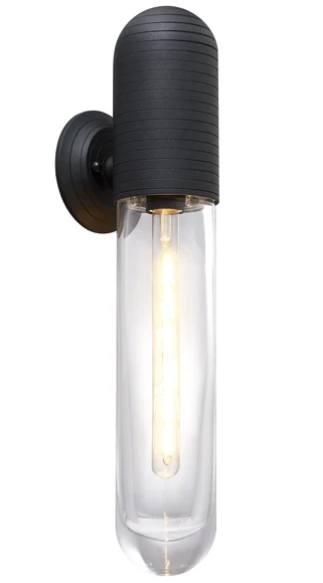 SDQ Lighting VL36101SB 5.25" Contemporary Wall Light Sconce, Wattage 60W, Sand Black Finish