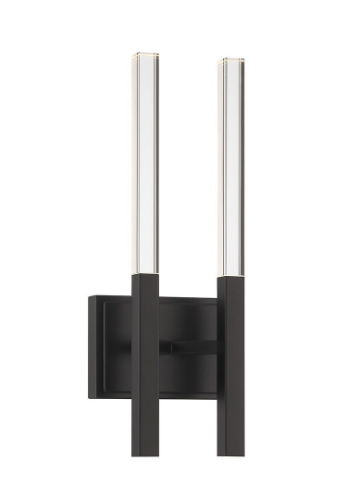 Eurofase Lighting 46426-017 Benicio 18 inch Modern Multi LED Flush Wall Mount Sconce Light, Matte Black Finish
