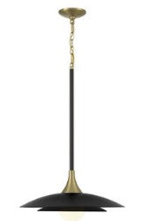 Eurofase Lighting 46441-041 Welsh 1 Light 18-inch LED Pendant Ceiling Light Black Finish