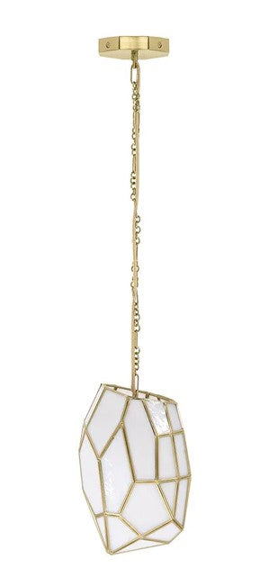 Eurofase Lighting 46463-012 Heera 1 Light 6-inch Brass Pendant Ceiling Light Gold Finish
