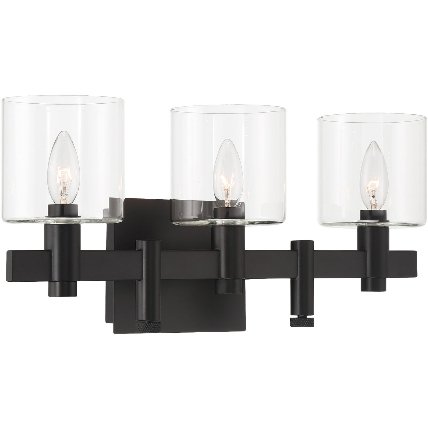 Eurofase Lighting 46812-018 Decato 3 Light 21.25 inch Black Bath Vanity Light Wall Light