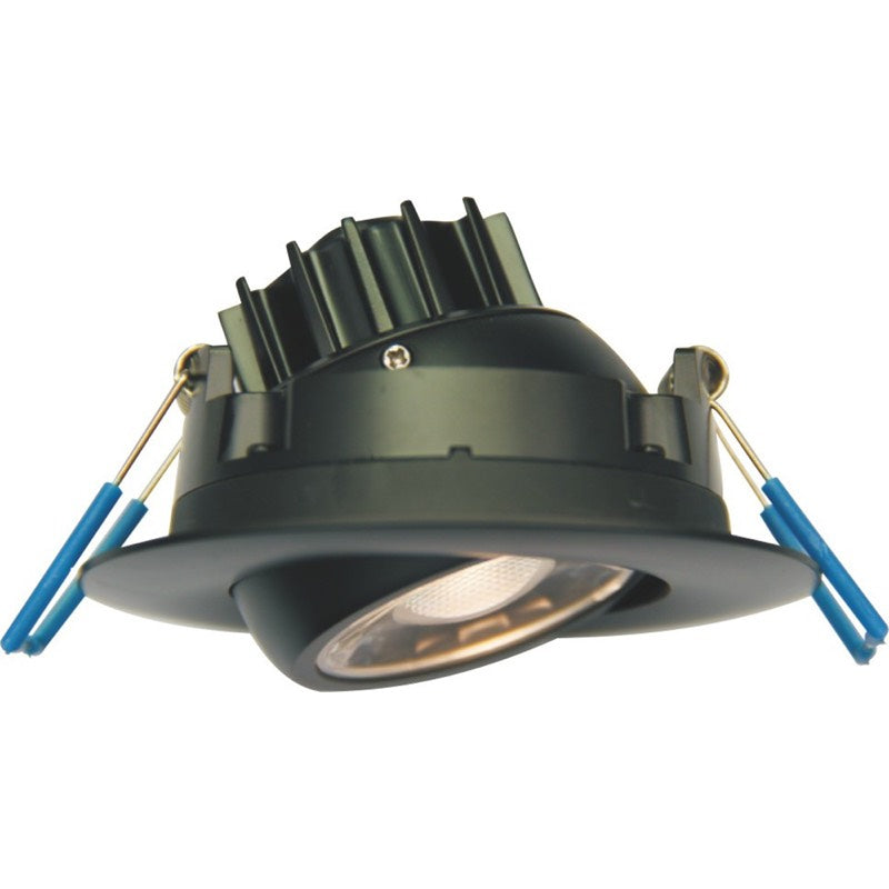 Lotus LED Lights LL3G-50K-BK 3" Eyeball Gimbal Led Downlight - 7.5w - 5000k - 650 Lumens - 120v - Black