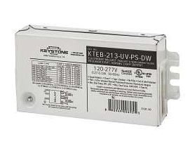 Keystone KTEB-213-UV-PS-DW-CP 2 x 13W CFL,120-277V Input, High Power Factor, Program Start
