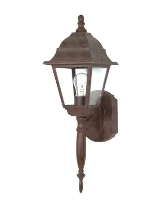 Nuvo 60-3454 Briton Wall Lantern w/ Clear Seed Glass, Wattage 60W, 1 Light, Old Bronze