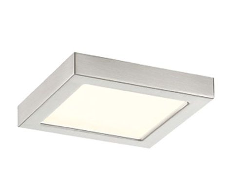 Eurofase Lighting 47522-039 Troy - 5'' Square LED Flush Mount - 120V - 10W - 5CCT Color Selectable - 488 Lumens - Dimmable - Brush Nickel