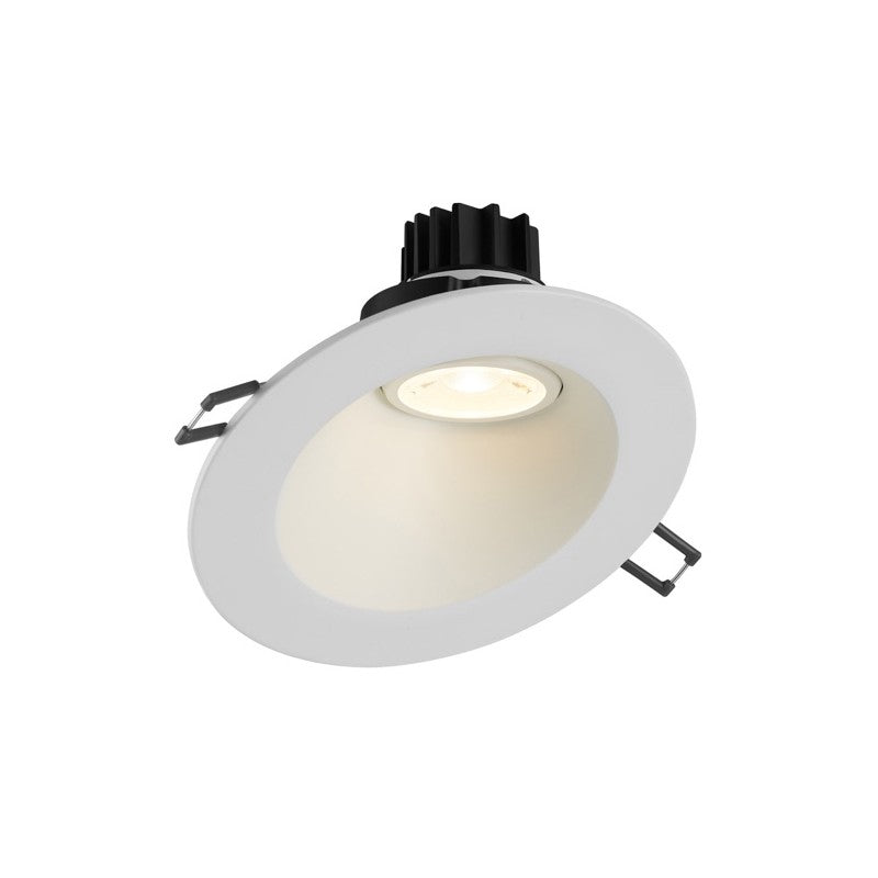 Lotus LED Lights LRG3-3018K-HO-4RSL-WH Lotus 4" Sloped Round Regressed Gimbal LED Downlight - High Output – 11W - Dim To Warm / 3K-18K - 760 Lumens – 120V - White