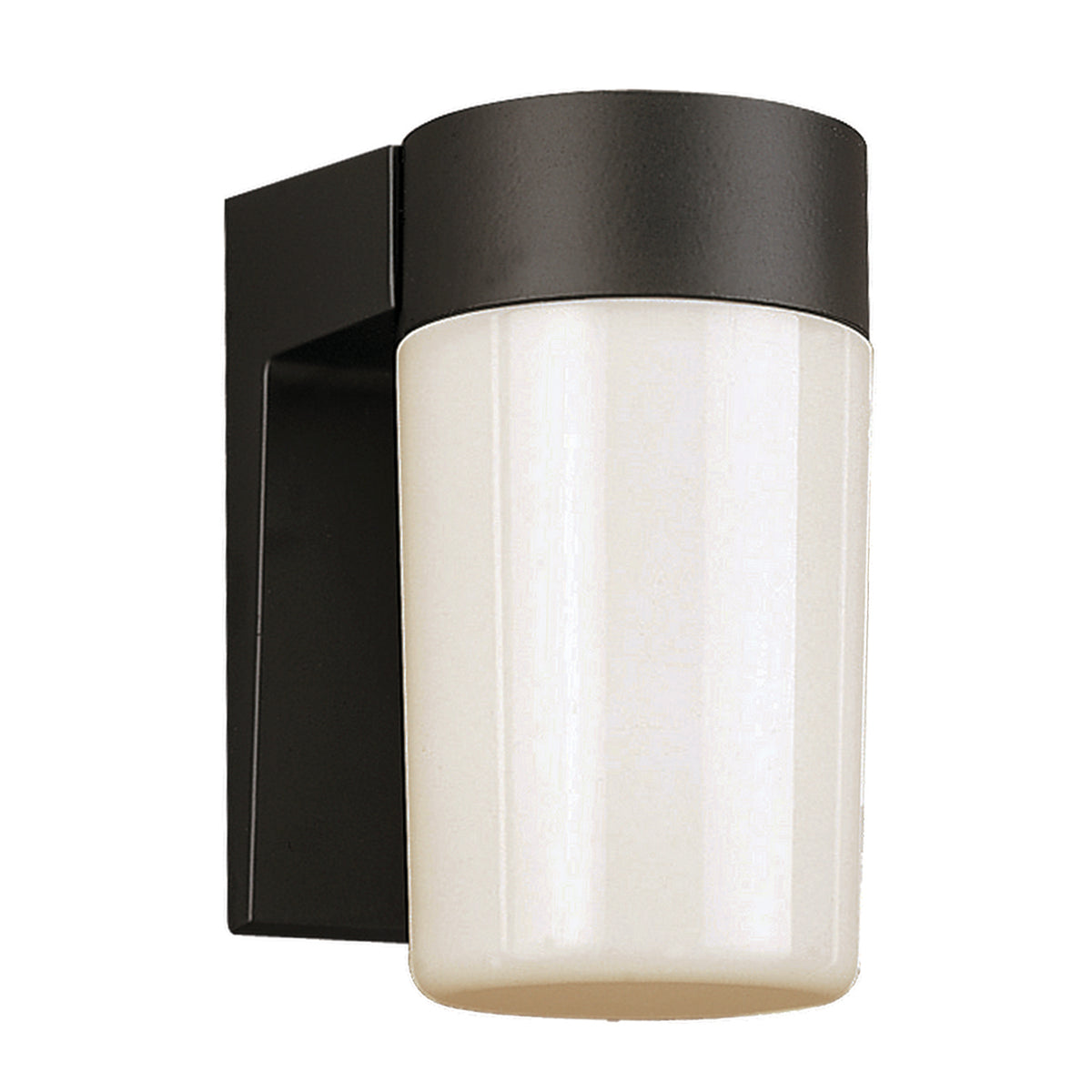 Trans Globe Lighting 4810 BK Pershing 1 Light Black Outdoor Wall Light with Opal Glass