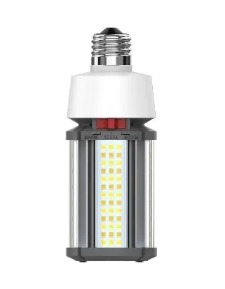 SATCO S23162 LED Corncob Bulb, Non-Dimmable, E26, Wattage 36W, Voltage 277-480V, Multi-Color Temperature