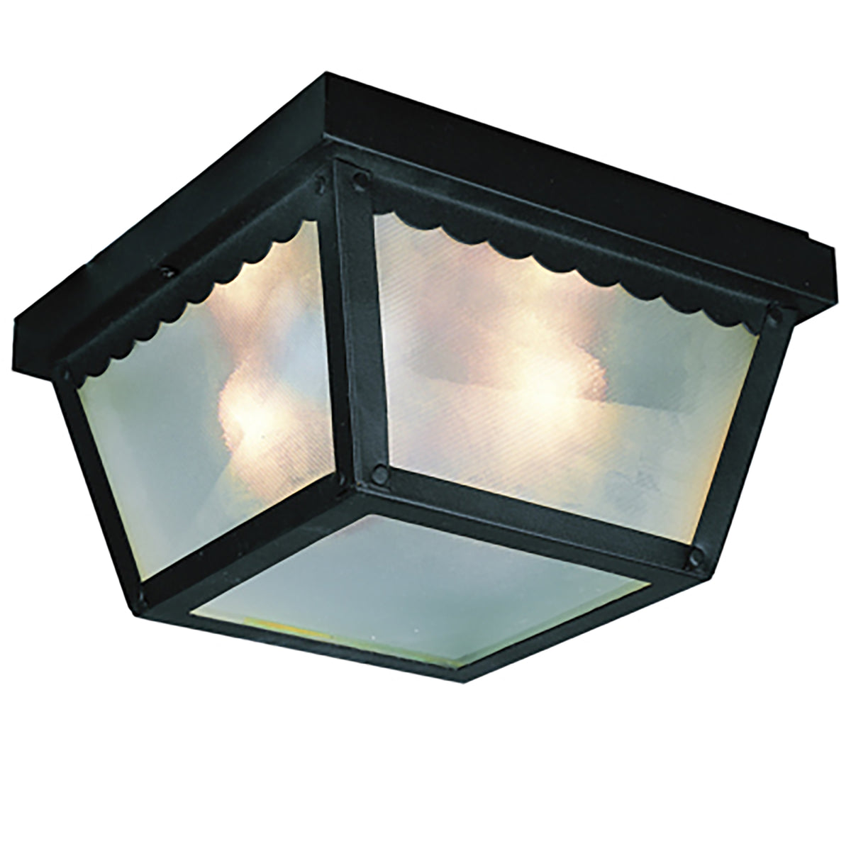 Trans Globe Lighting 4902 BK Samantha black outdoor flush mount ceiling light